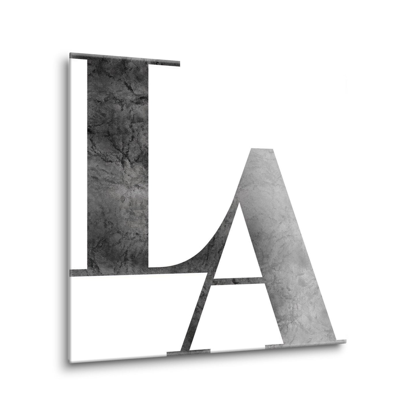 Modern White Louisiana Initials | Hi-Def Glass Art | Eaches | Min 1