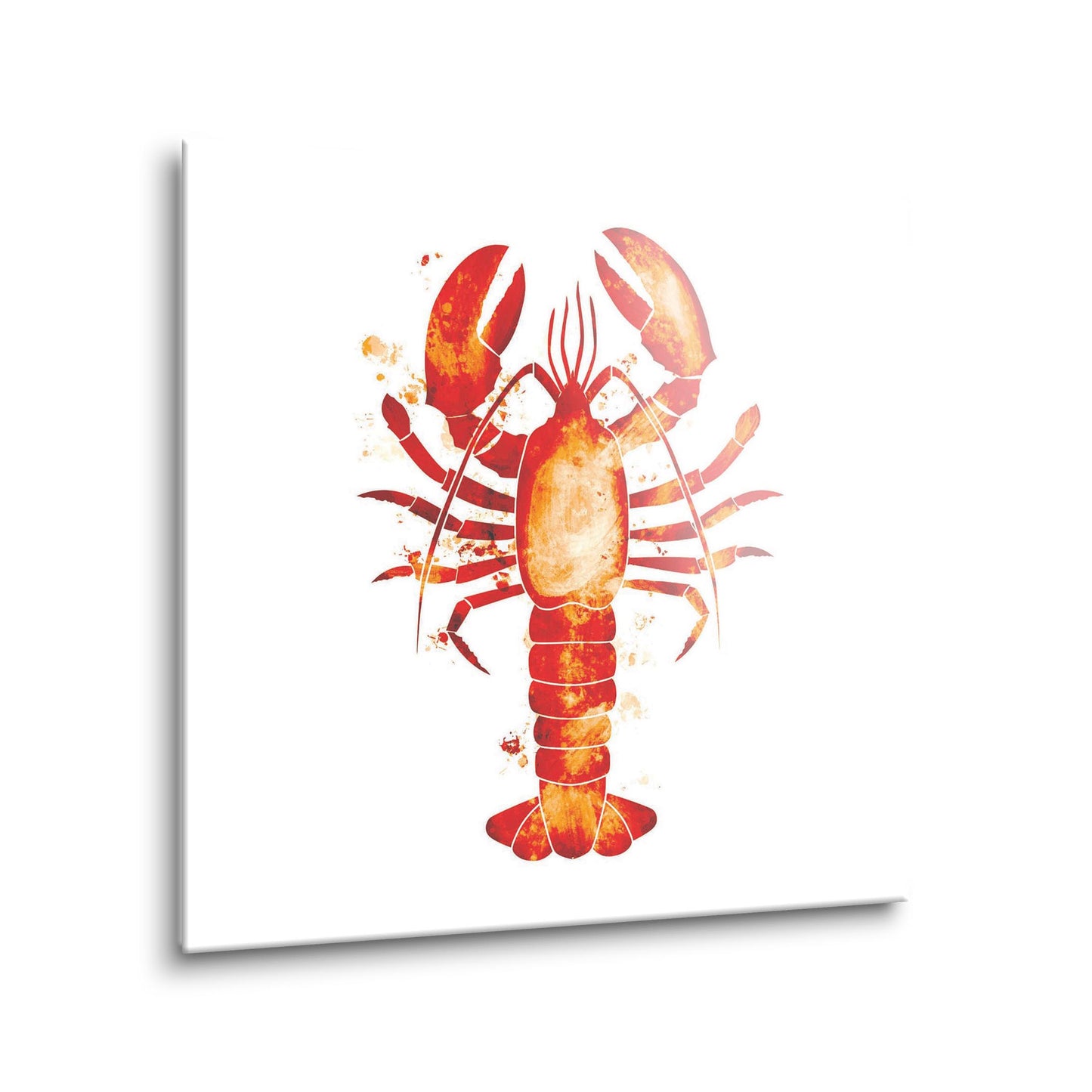 East Coast Water Color Lobster | Hi-Def Glass Art | Eaches | Min 1