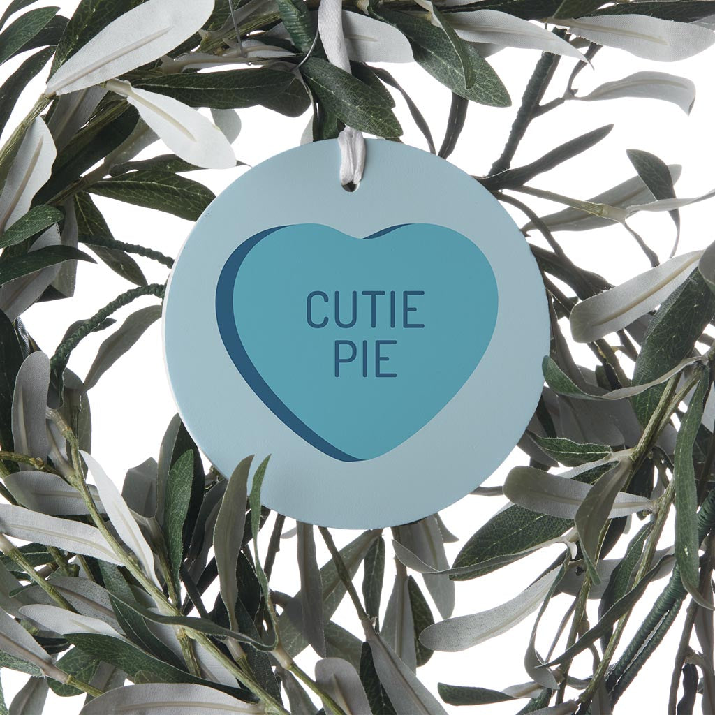Message Hearts Cutie Pie | Wood Ornament | Eaches | Min 6