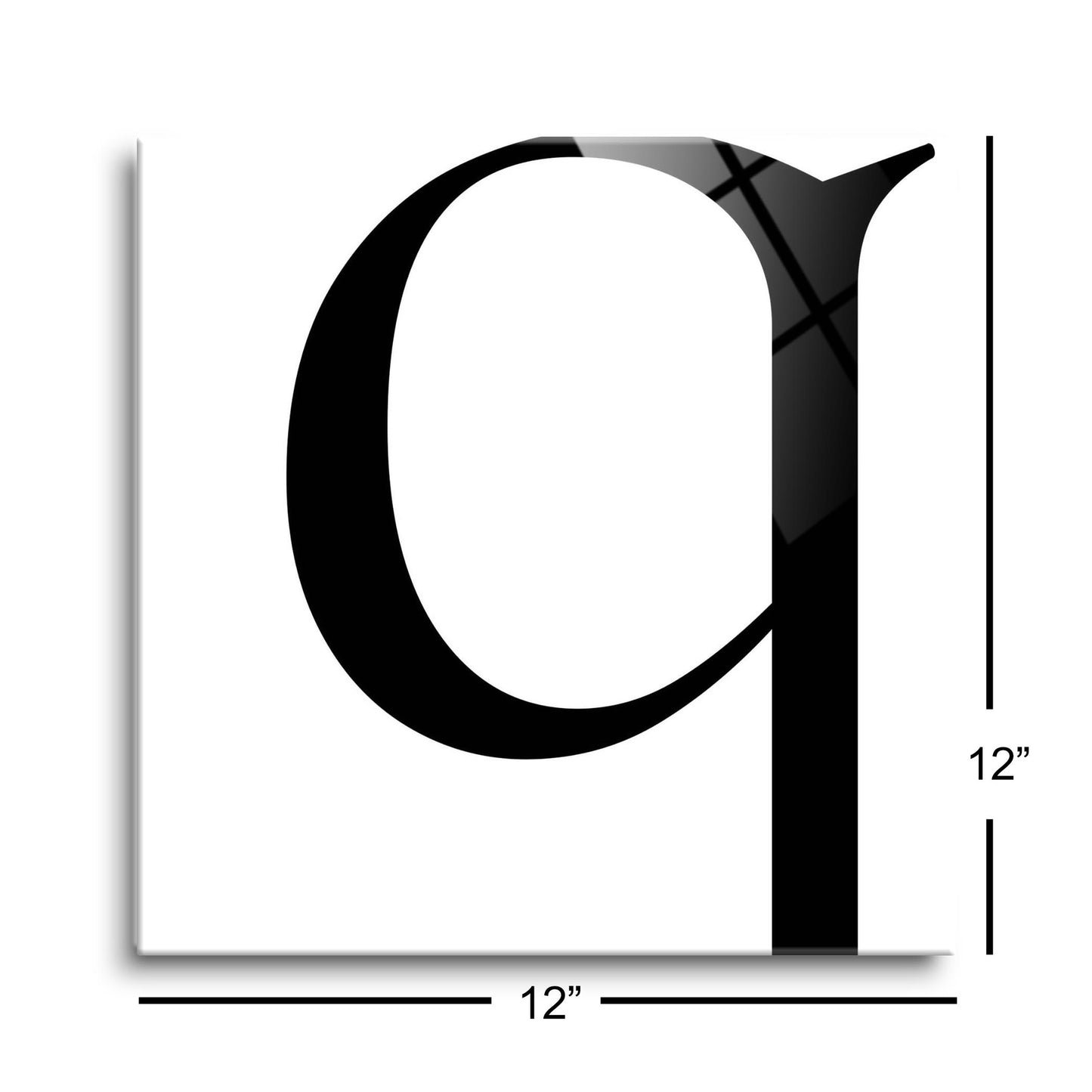 Minimal Monogram Q | Hi-Def Glass Art | Eaches | Min 1
