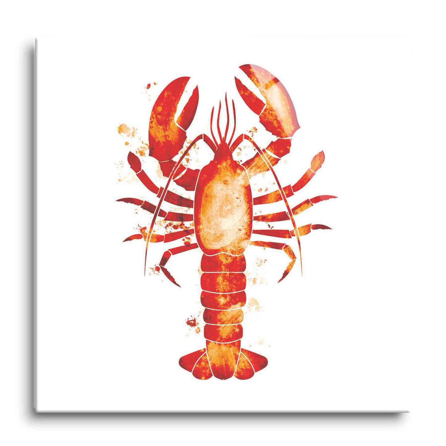 East Coast Water Color Lobster | Hi-Def Glass Art | Eaches | Min 1