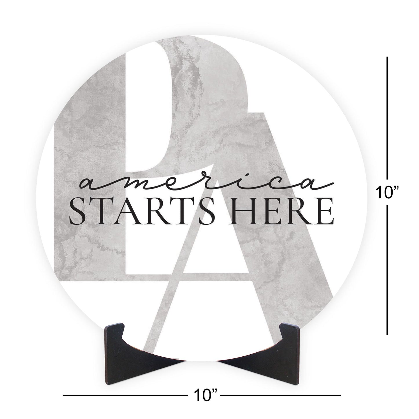 Minimalistic B&W Pennsylvania America Quip | Wood Sign | Eaches | Min 1