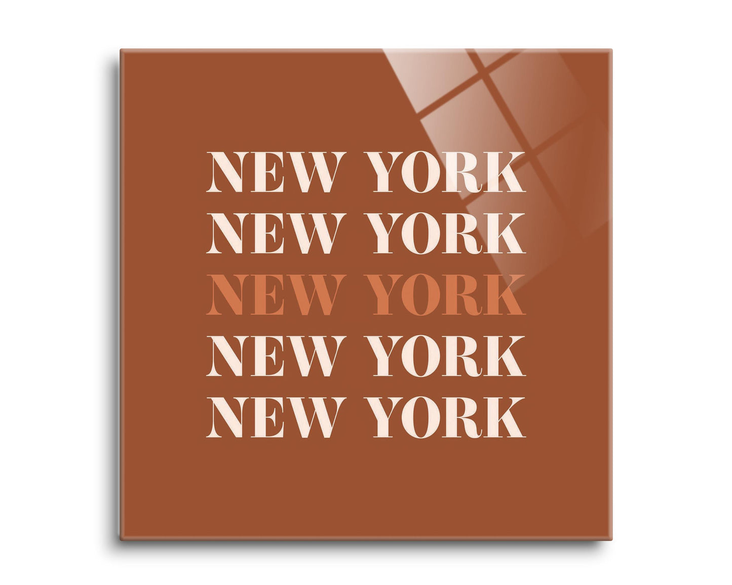 Modern Minimalist New York Repeated Dark | Hi-Def Glass Art | Eaches | Min 2