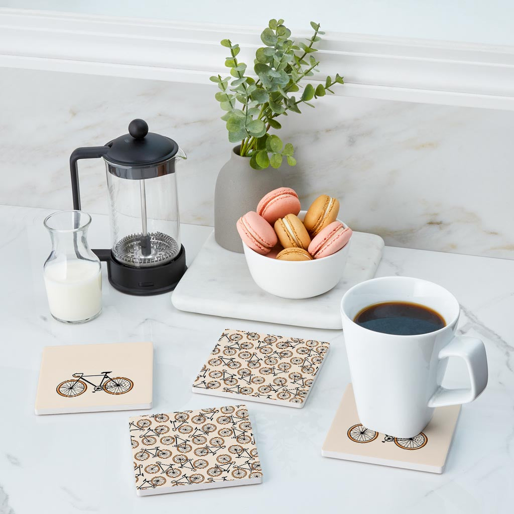 Vintage Bike With Pattern| Absorbent Coasters | Set of 4 | Min 2