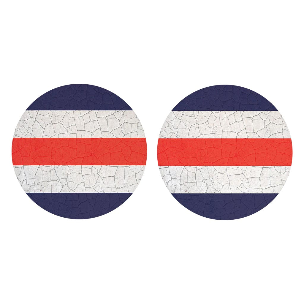 Nautical Flag Charlie| Absorbent Car Coasters | Set of 2 | Min 4