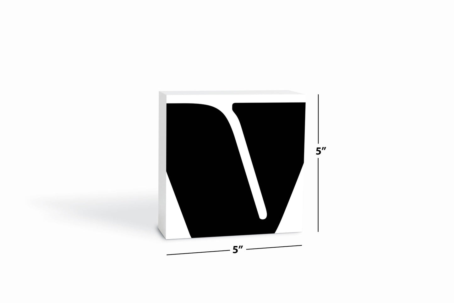 Fun Chunky Monogram V | Wood Block | Eaches | Min 4