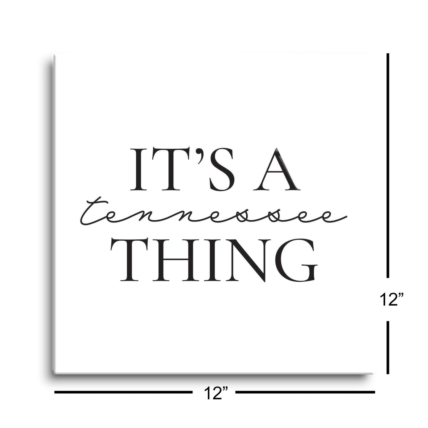 Minimalist B&W Tennessee Its A Tennesee Thing | Hi-Def Glass Art | Eaches | Min 1