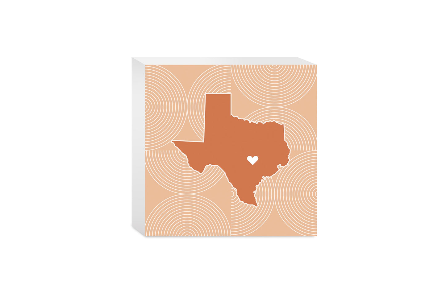 Modern Minimalist Texas Austin Heart | Wood Block | Eaches | Min 4