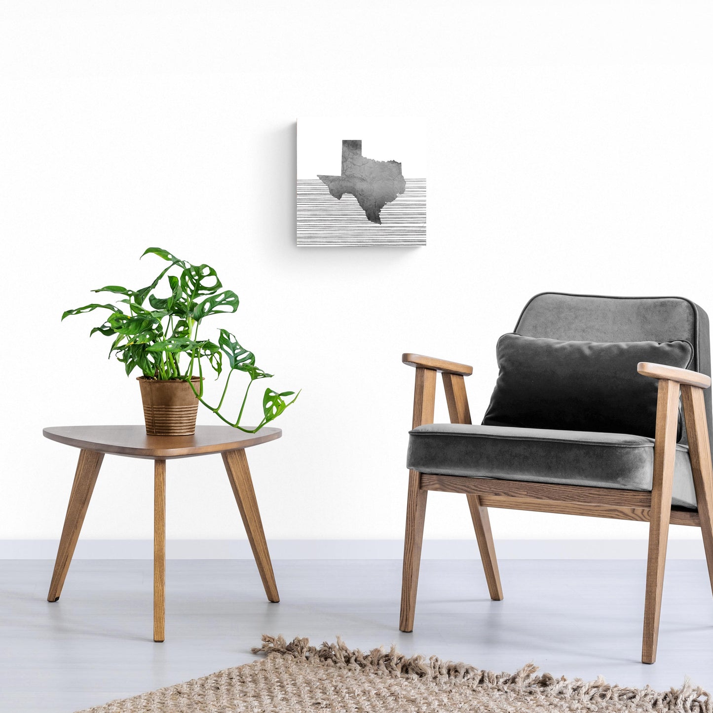 Modern Texas State Shape With Straight Lines | Hi-Def Glass Art | Eaches | Min 1