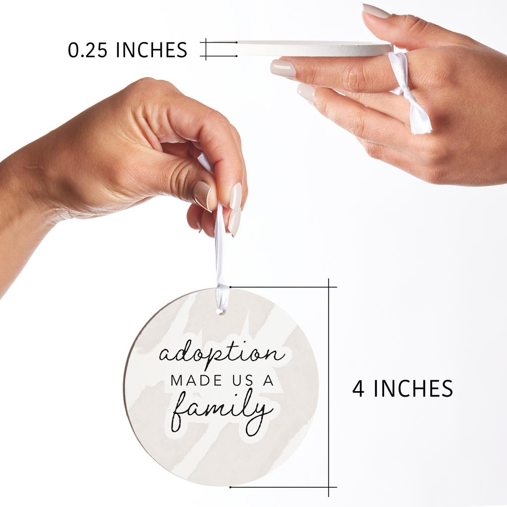 Modern Minimalist Mothers Day Adoption | Wood Ornament | Eaches | Min 6