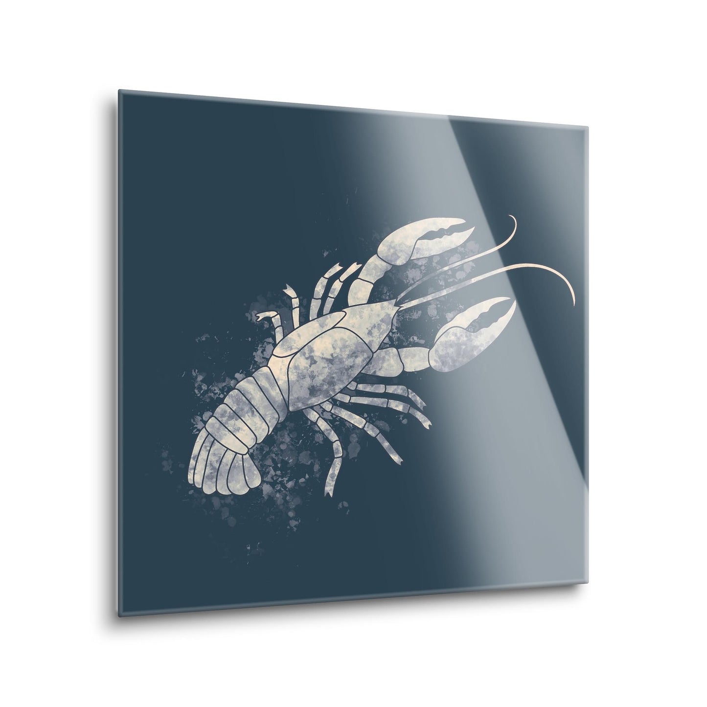 Louisiana Colorful Water Color Crawfish | Hi-Def Glass Art | Eaches | Min 1