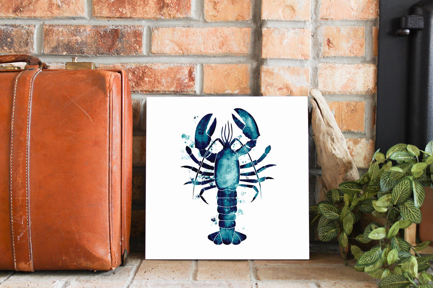 New England Water Color Lobster | Wood Sign | Eaches | Min 2