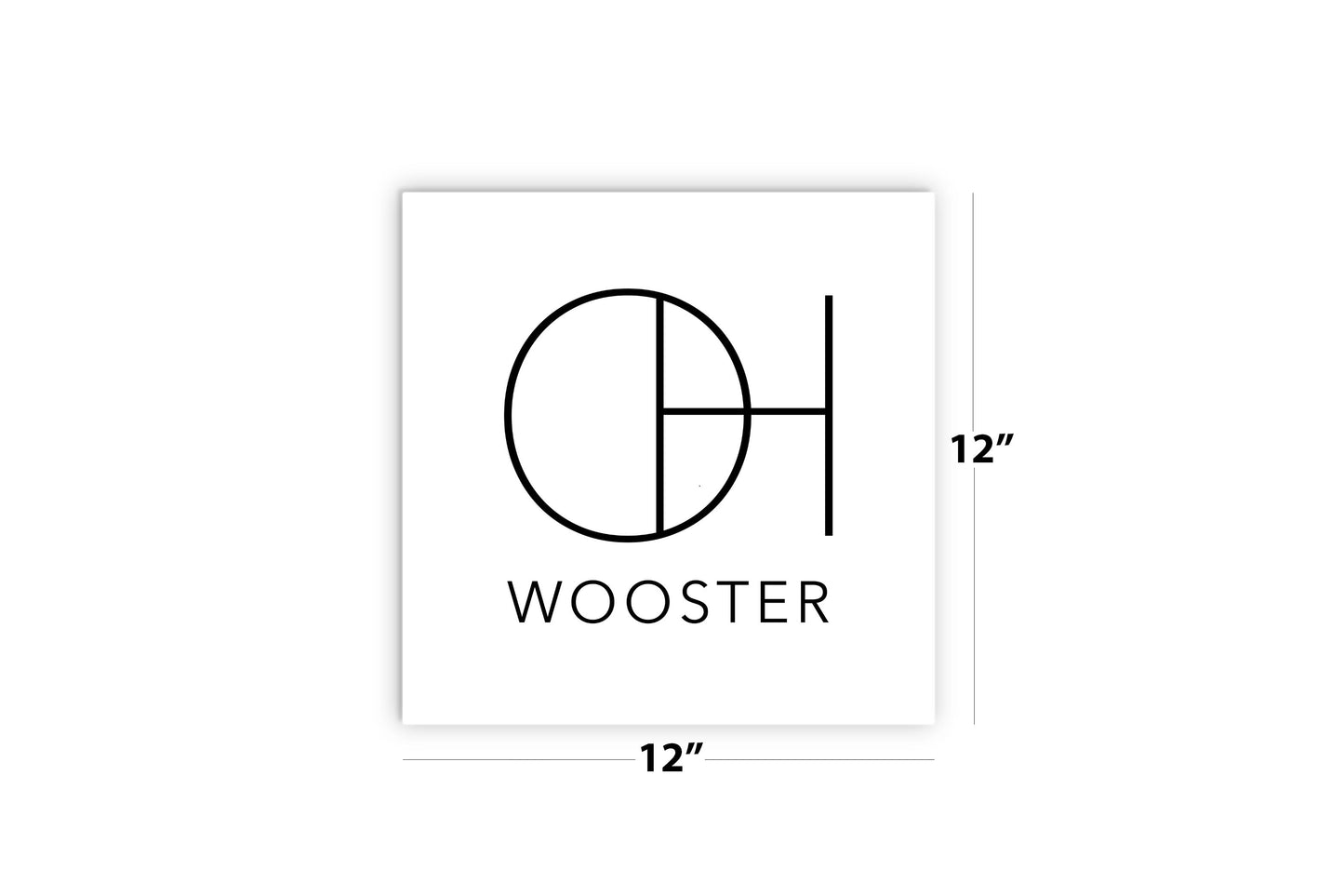 Wooster Oh State Initials And City Name| Wood Sign | Eaches | Min 2