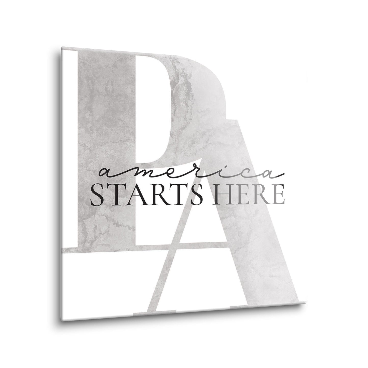 Minimalistic B&W Pennsylvania America Quip | Hi-Def Glass Art | Eaches | Min 2