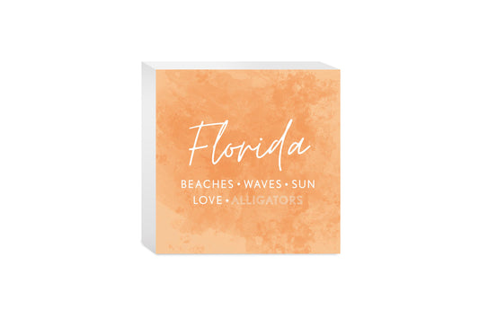 Florida Meaning Orange | Wood Block | Eaches | Min 4
