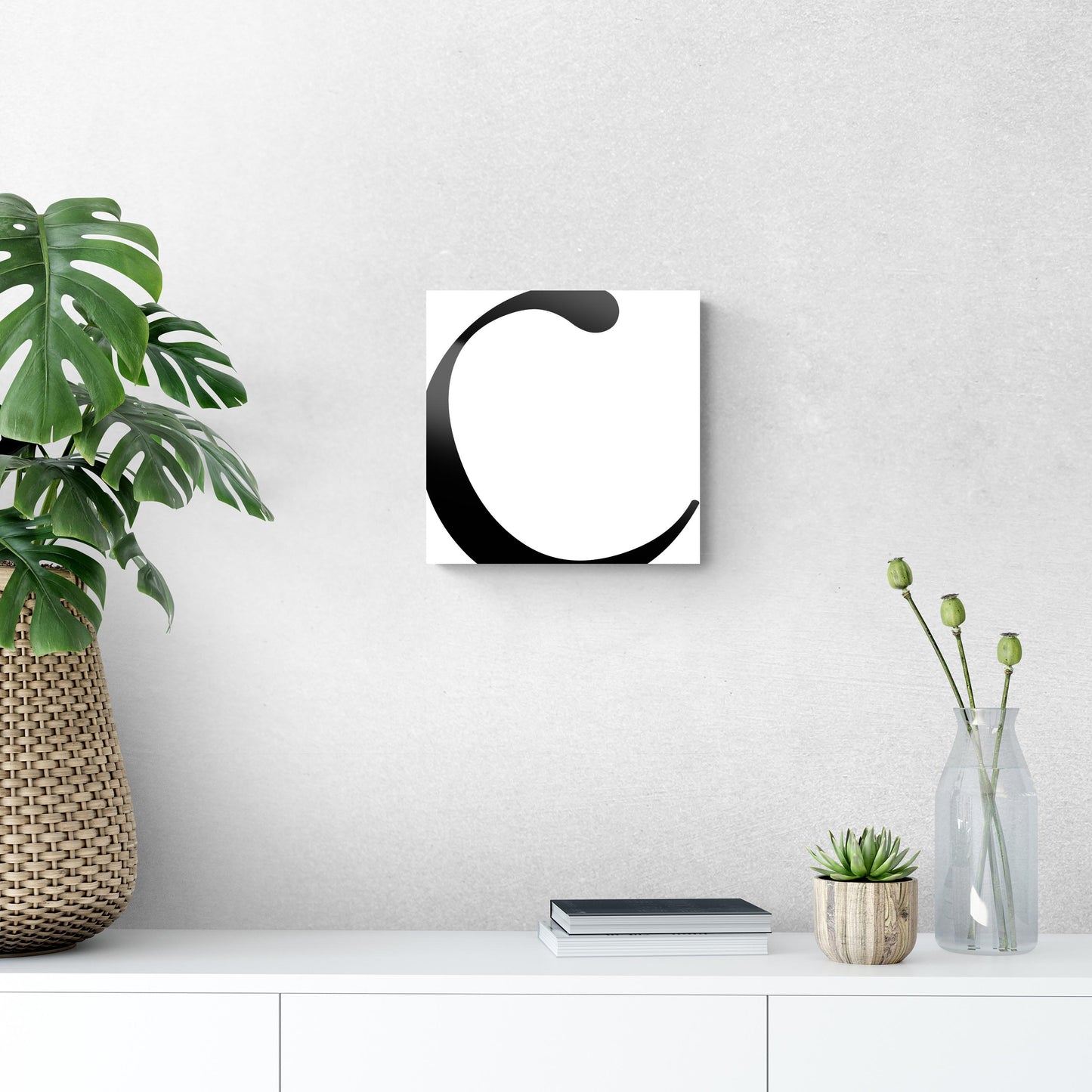 Minimal Monogram C | Hi-Def Glass Art | Eaches | Min 1
