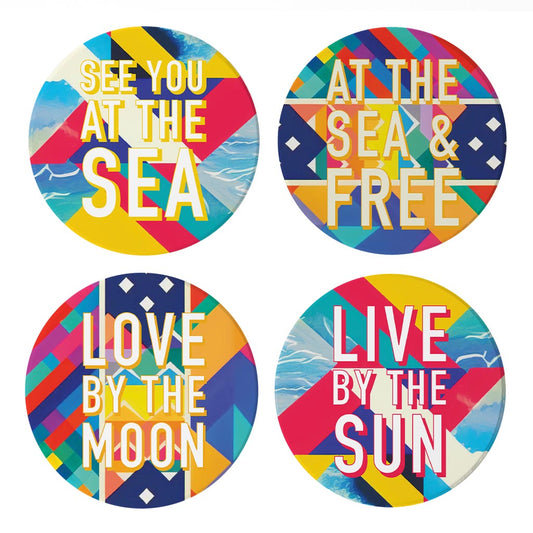Bright Florida Patterns| Absorbent Coasters | Set of 4 | Min 2