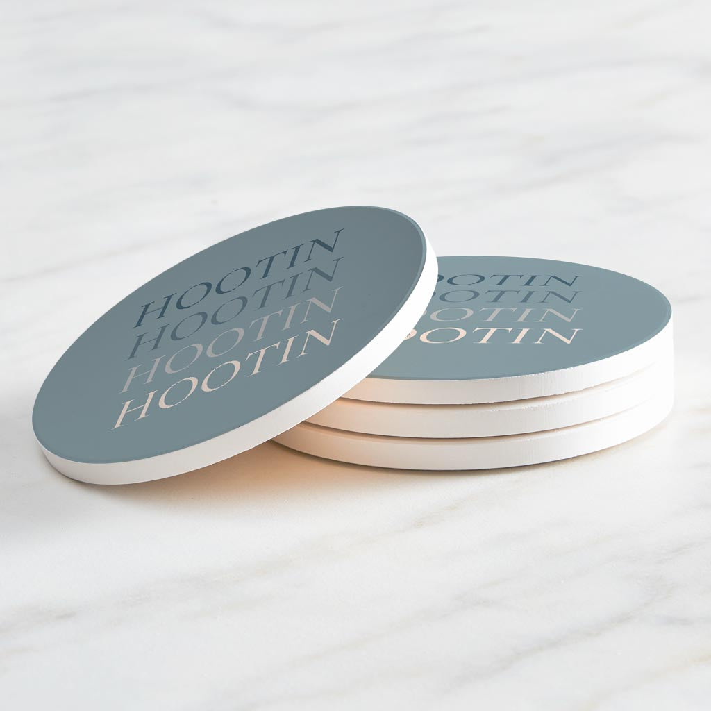 Modern Minimalist Arkansas Hootin | Absorbent Coasters | Set of 4 | Min 2