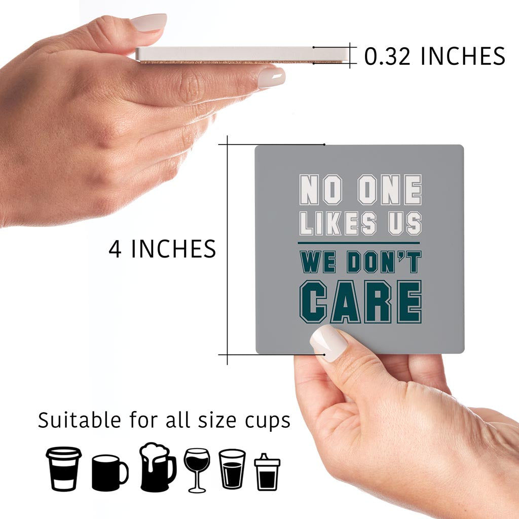 Modern Minimalist Pennsylvania We Dont Care | Absorbent Coasters | Set of 4 | Min 2