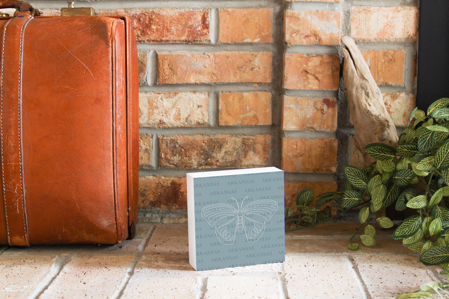 Modern Minimalist Arkansas Diana Fritillary Butterfly | Wood Block | Eaches | Min 4