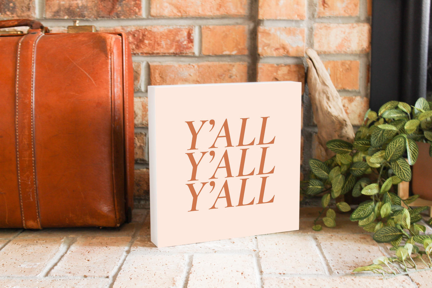 Modern Minimalist Texas Yall | Wood Block | Eaches | Min 2