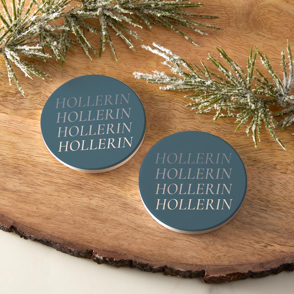 Modern Minimalist Arkansas Hollerin | Absorbent Car Coasters | Set of 2 | Min 4