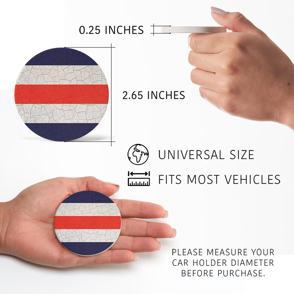 Nautical Flag Charlie| Absorbent Car Coasters | Set of 2 | Min 4