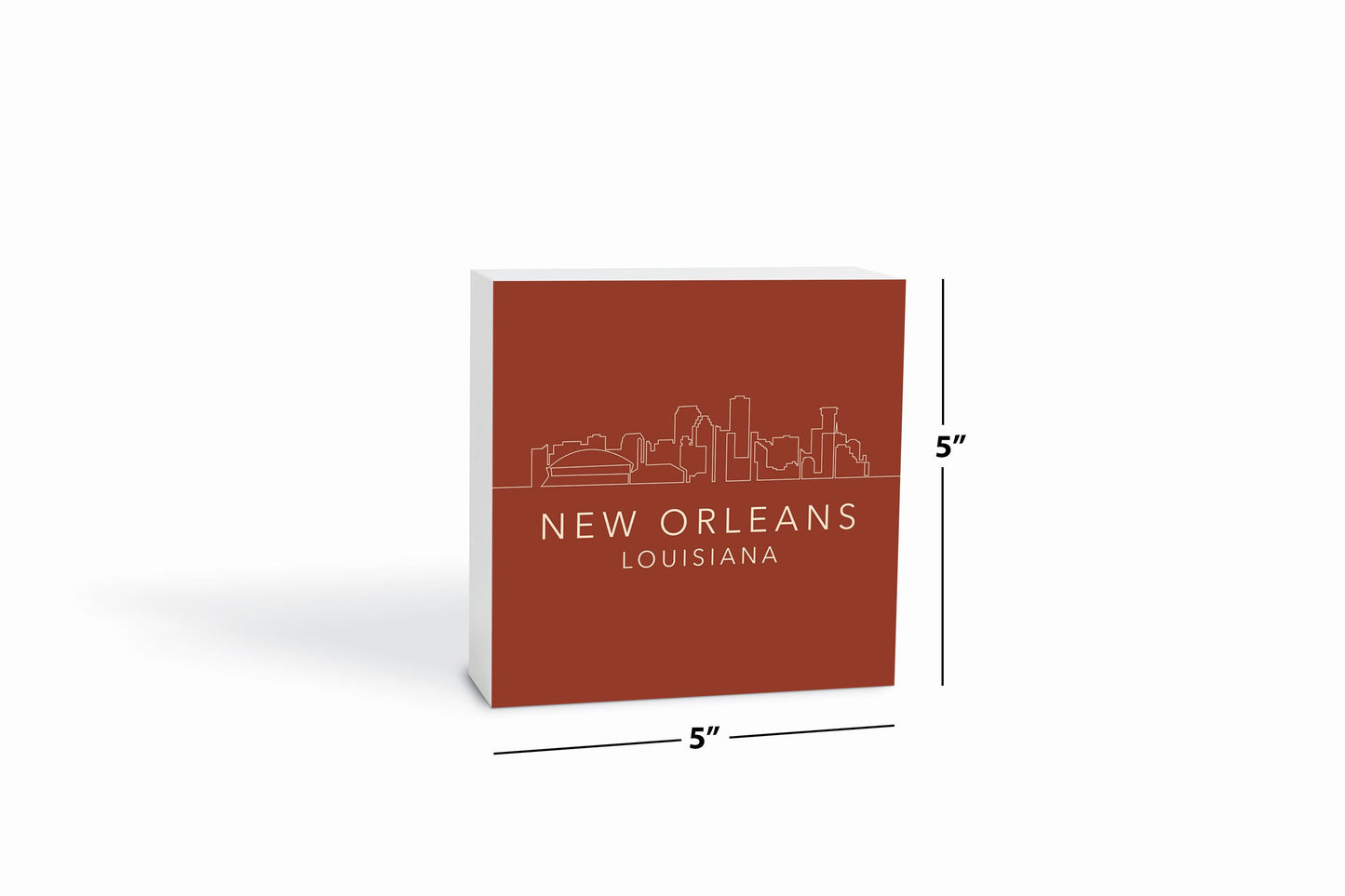 Louisiana Colorful New Orleans Skyline | Wood Block | Eaches | Min 4