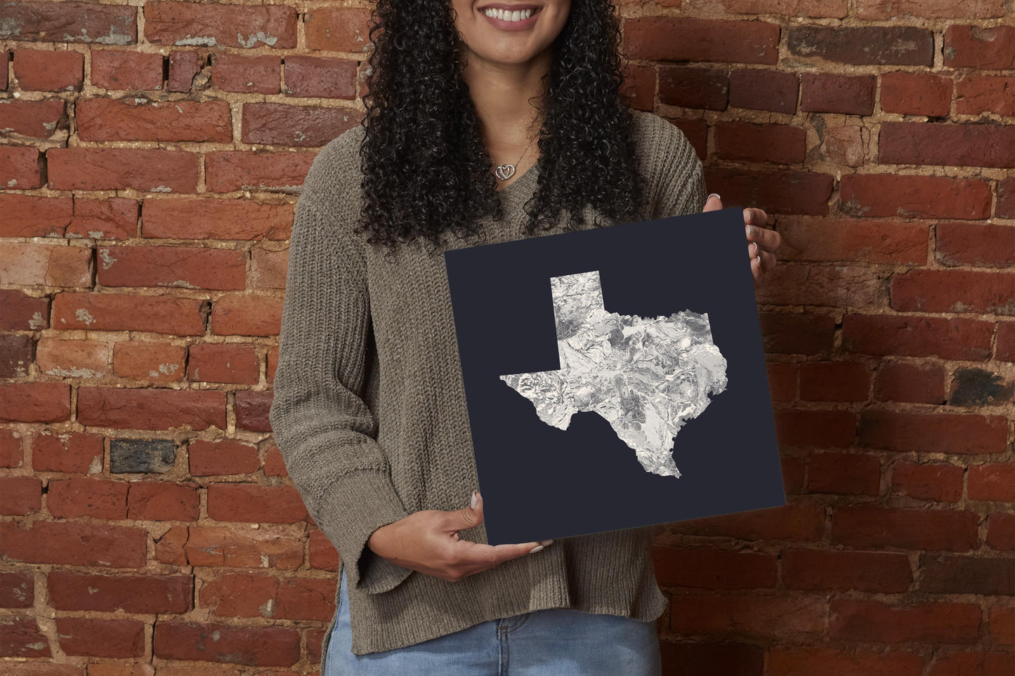 Modern Minimalist Texas Metal State Shape | Wood Sign | Eaches | Min 2