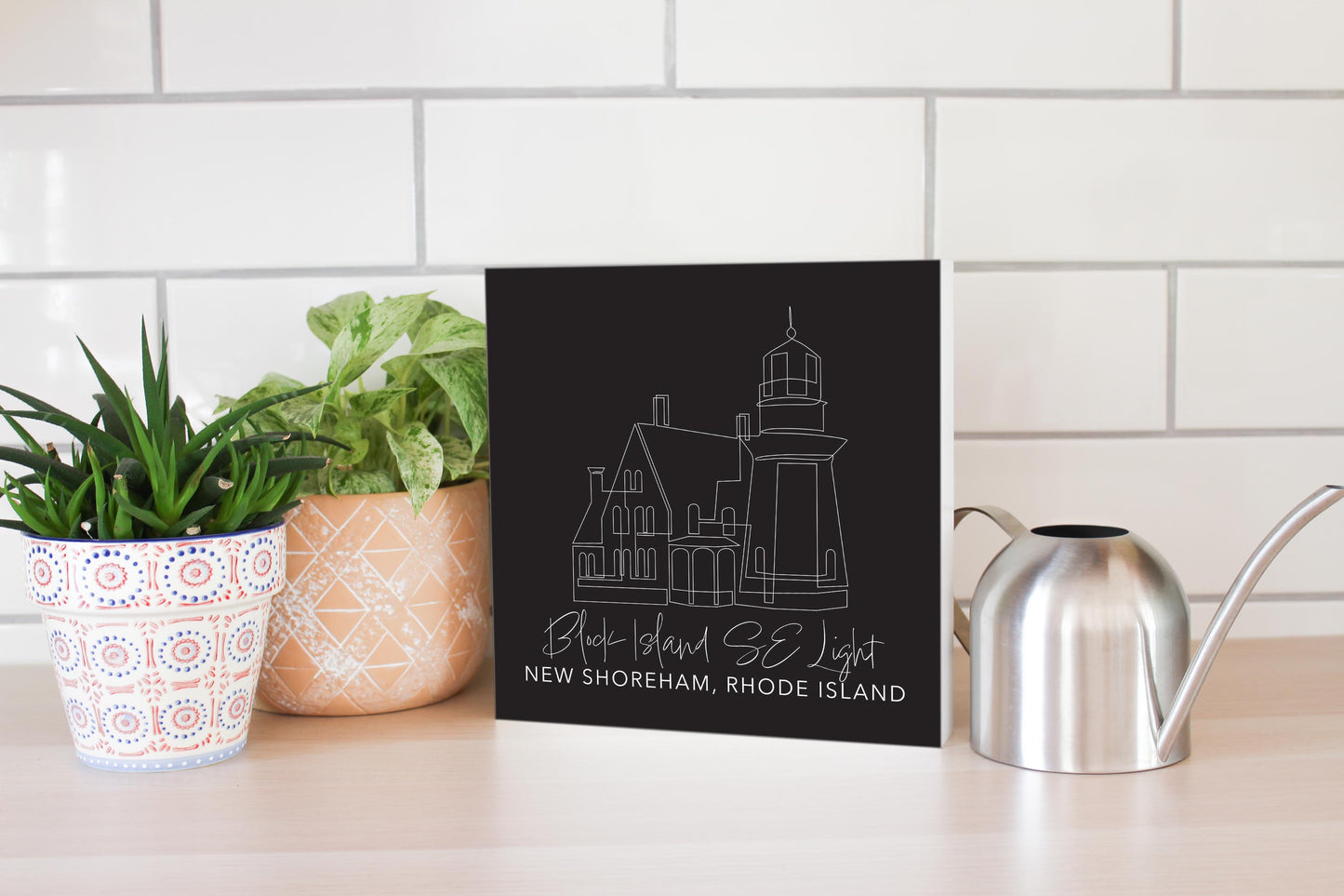 Black Block Island Se Light | Wood Block | Eaches | Min 2