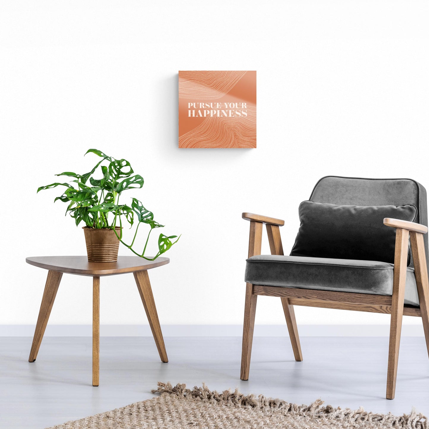 Modern Minimalist Pennsylvania Happiness Quip | Hi-Def Glass Art | Eaches | Min 1