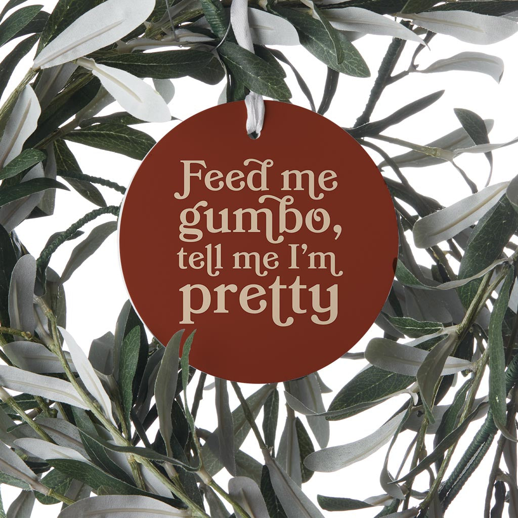 Modern Minimalist Louisiana Gumbo Saying| Wood Ornament | Eaches | Min 6