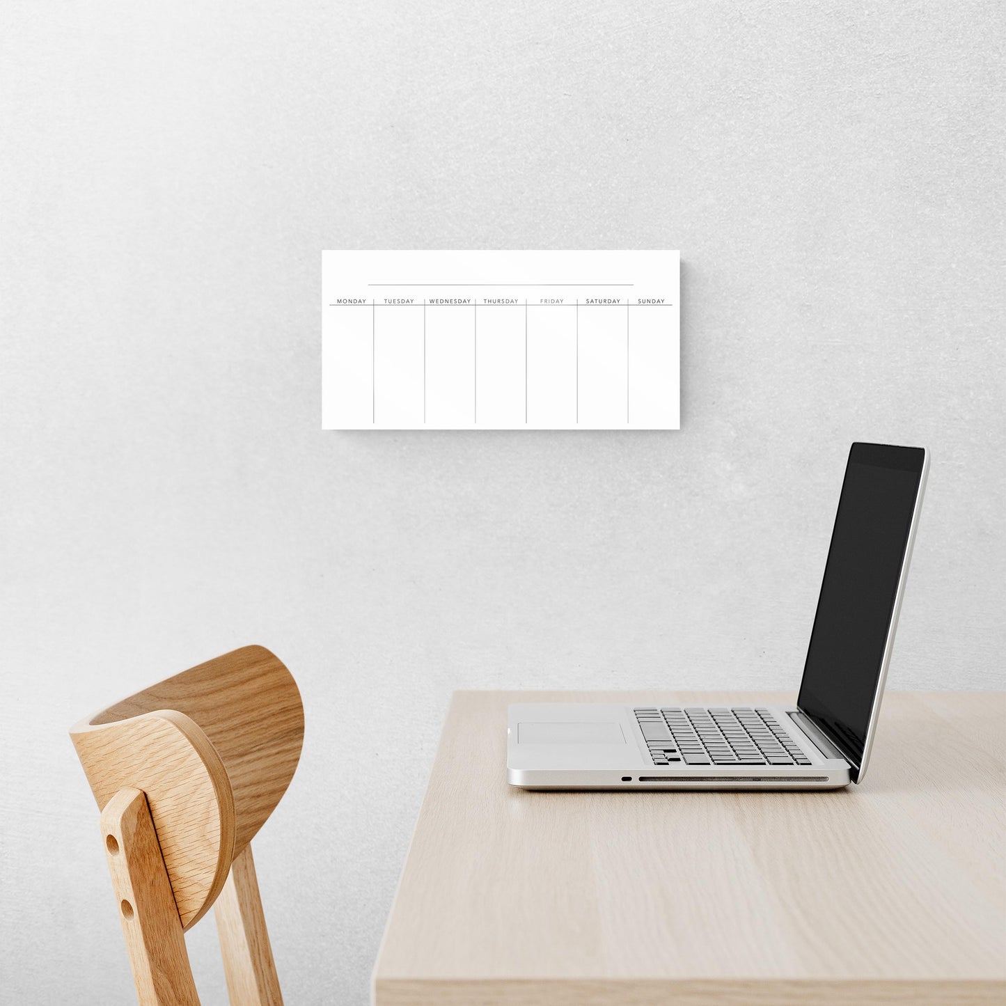 Minimalist Weekly Planner| Hi-Def Glass Art | Eaches | Min 2