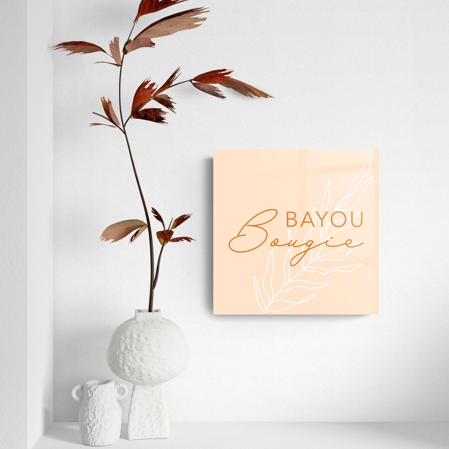 Modern Minimalist Louisiana Bayou Bougie | Hi-Def Glass Art | Eaches | Min 2