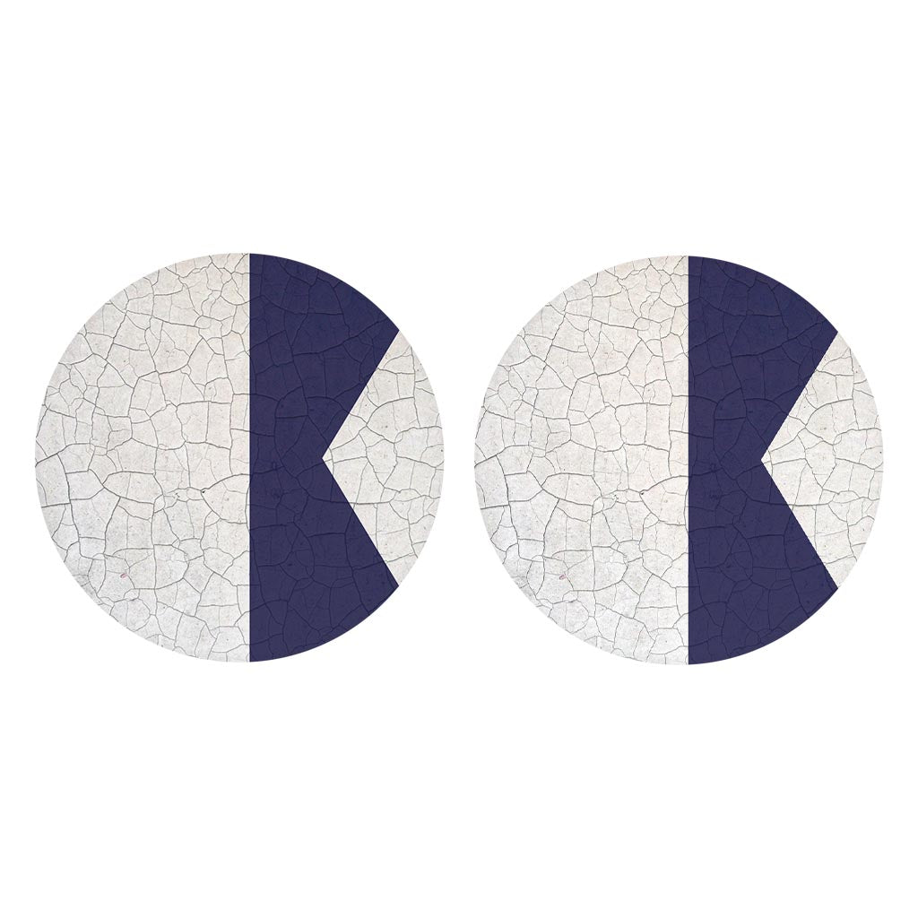Nautical Flag Alfa| Absorbent Car Coasters | Set of 2 | Min 4