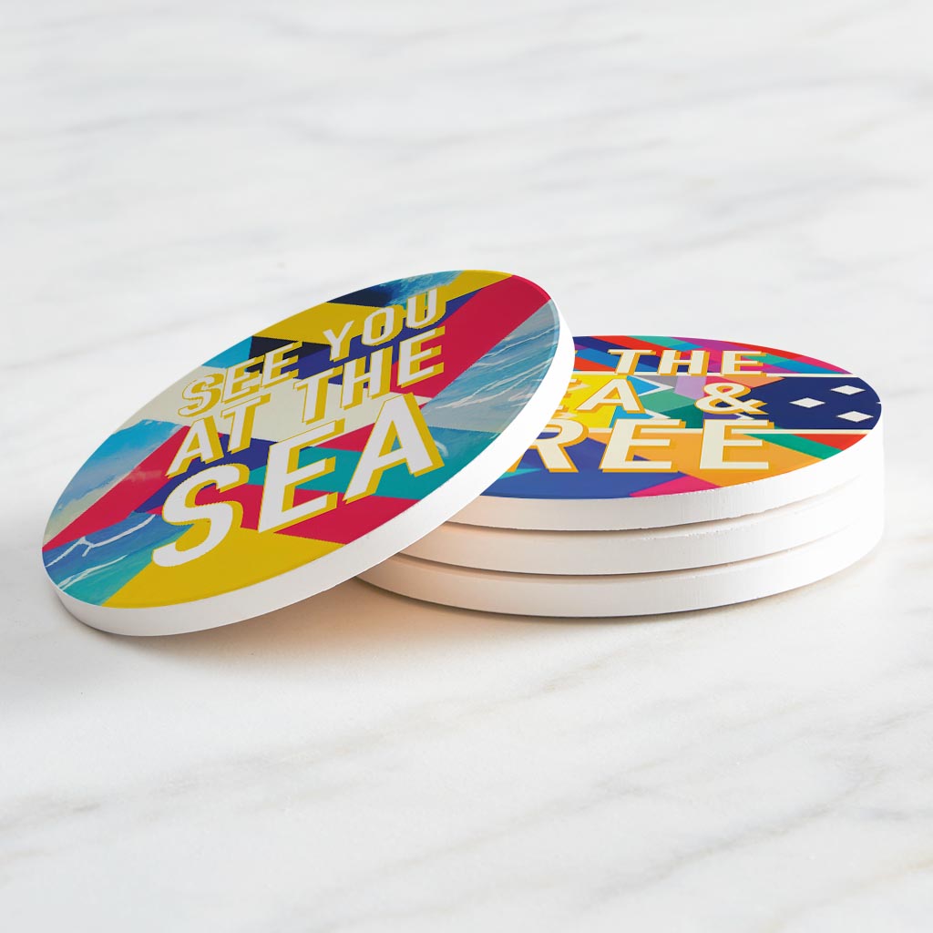Bright Florida Patterns| Absorbent Coasters | Set of 4 | Min 2
