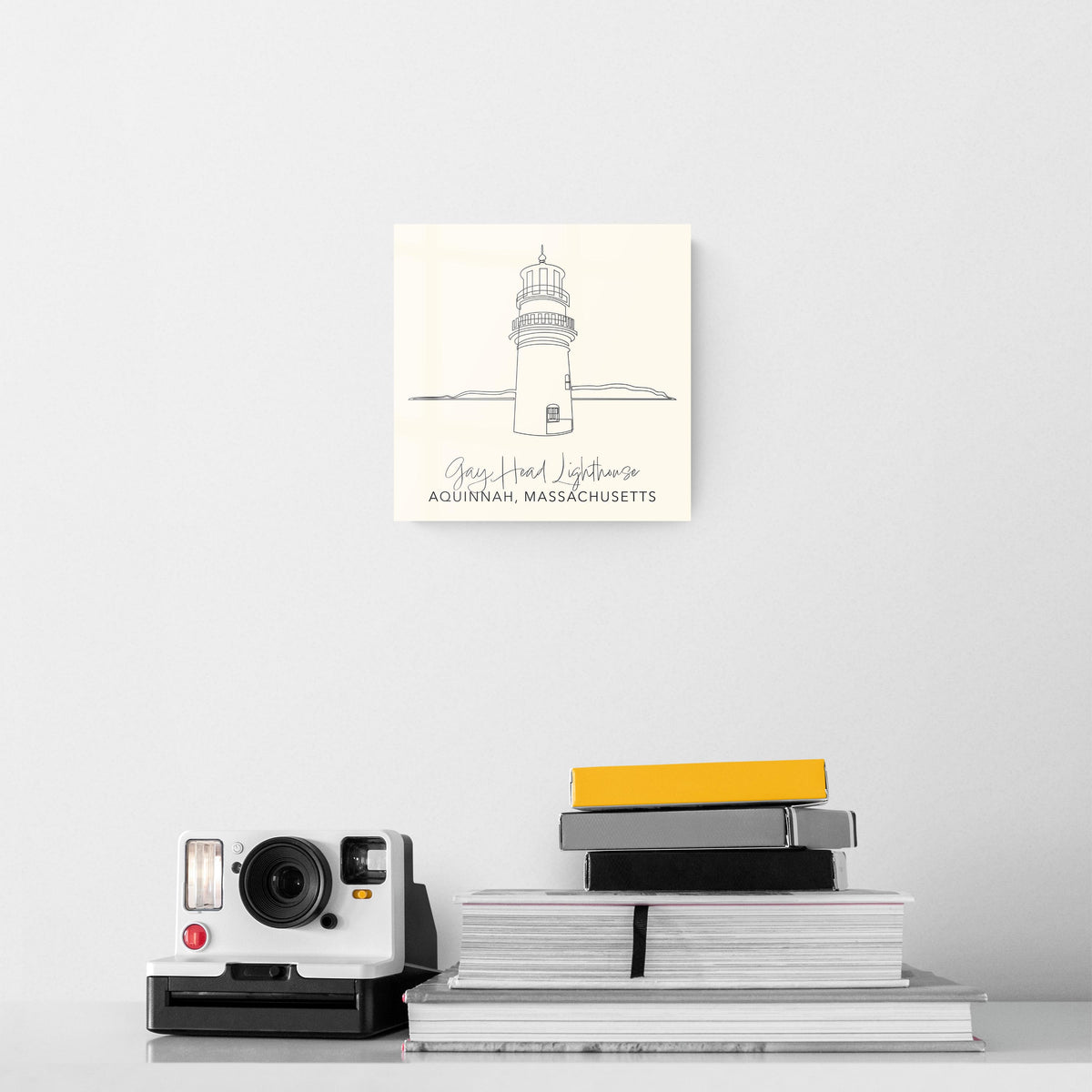 Cream Gay Head Lighthouse | Hi-Def Glass Art | Eaches | Min 2