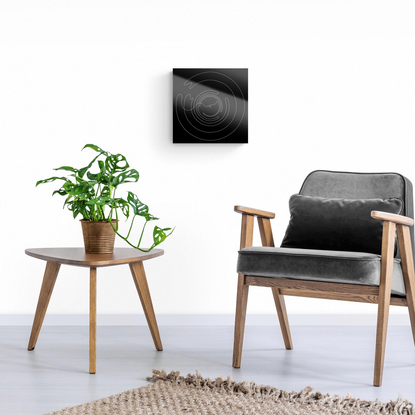 Minimalistic Music Line Drawings | Hi-Def Glass Art | Eaches | Min 1