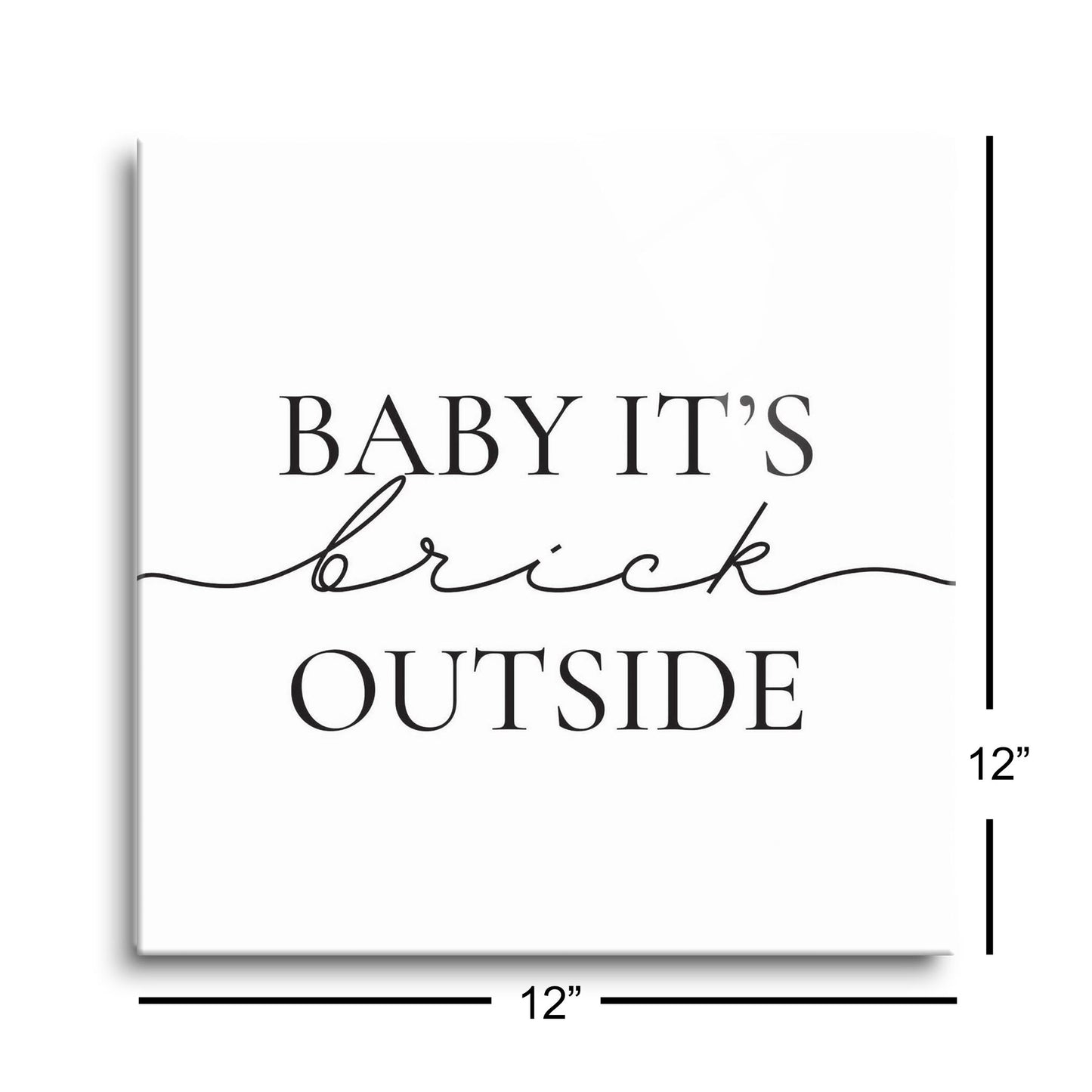 Minimalistic B&W New York Quip Brick Outside | Hi-Def Glass Art | Eaches | Min 1