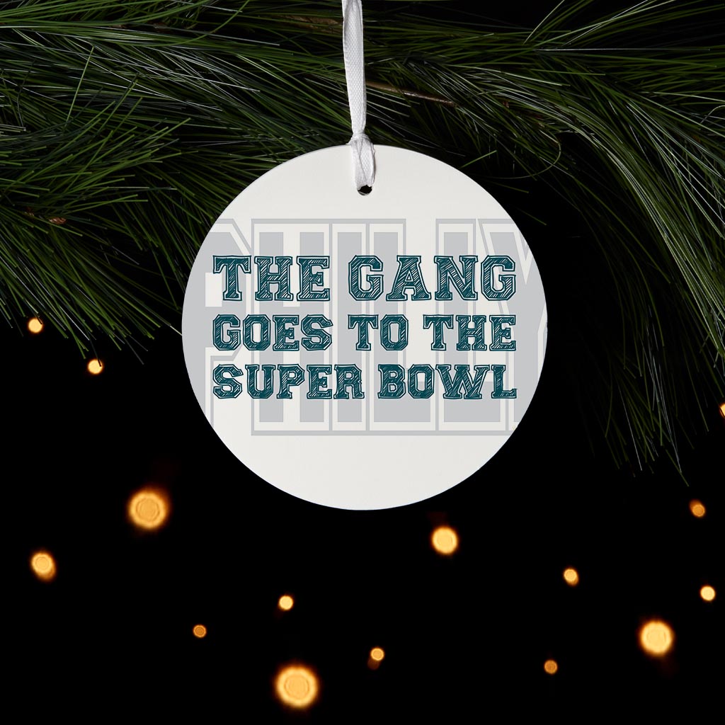Modern Minimalist Pennsylvania Super Bowl Gang| Wood Ornament | Eaches | Min 6
