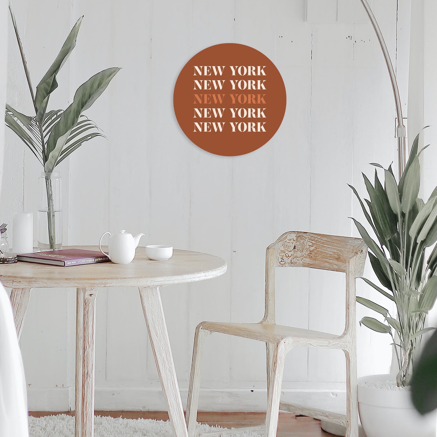 Modern Minimalist New York Repeated Dark | Wood Sign | Eaches | Min 1