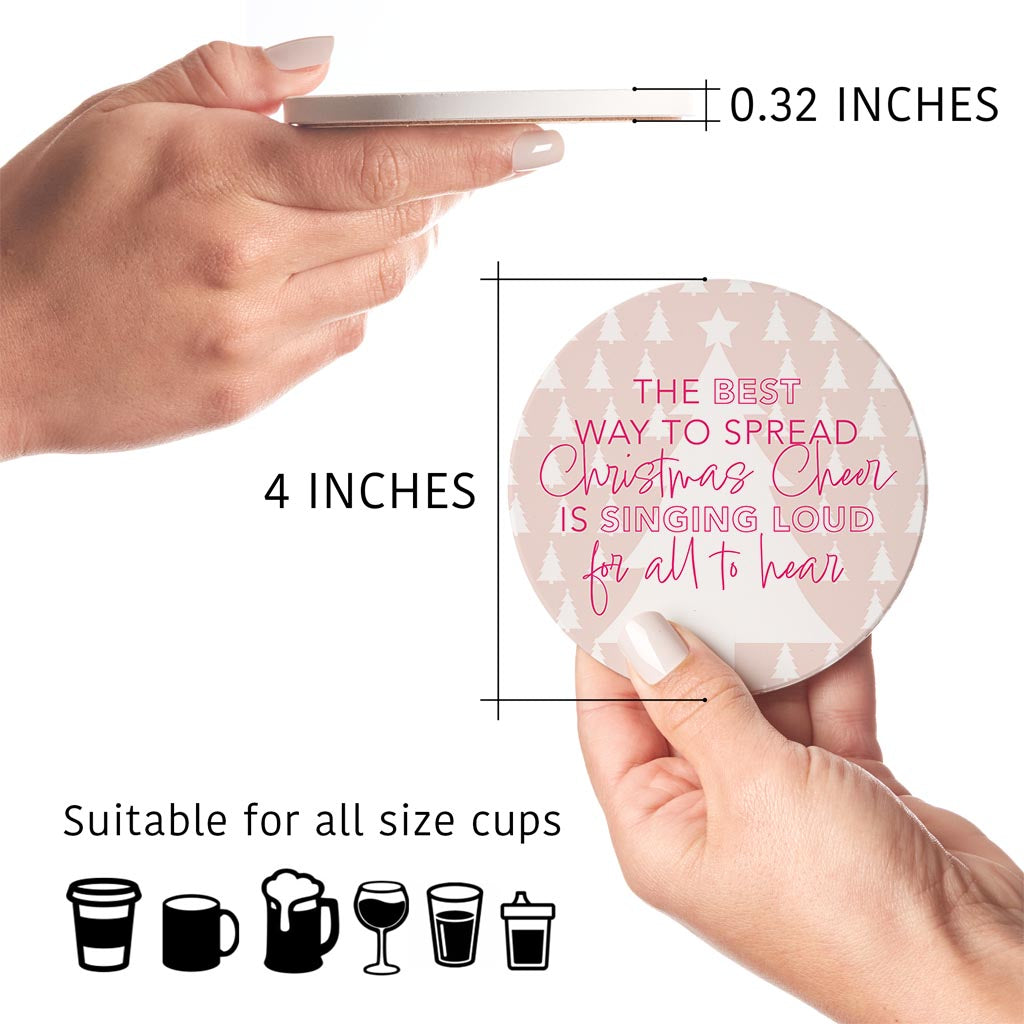 Christmas Cheer| Absorbent Coasters | Set of 4 | Min 2