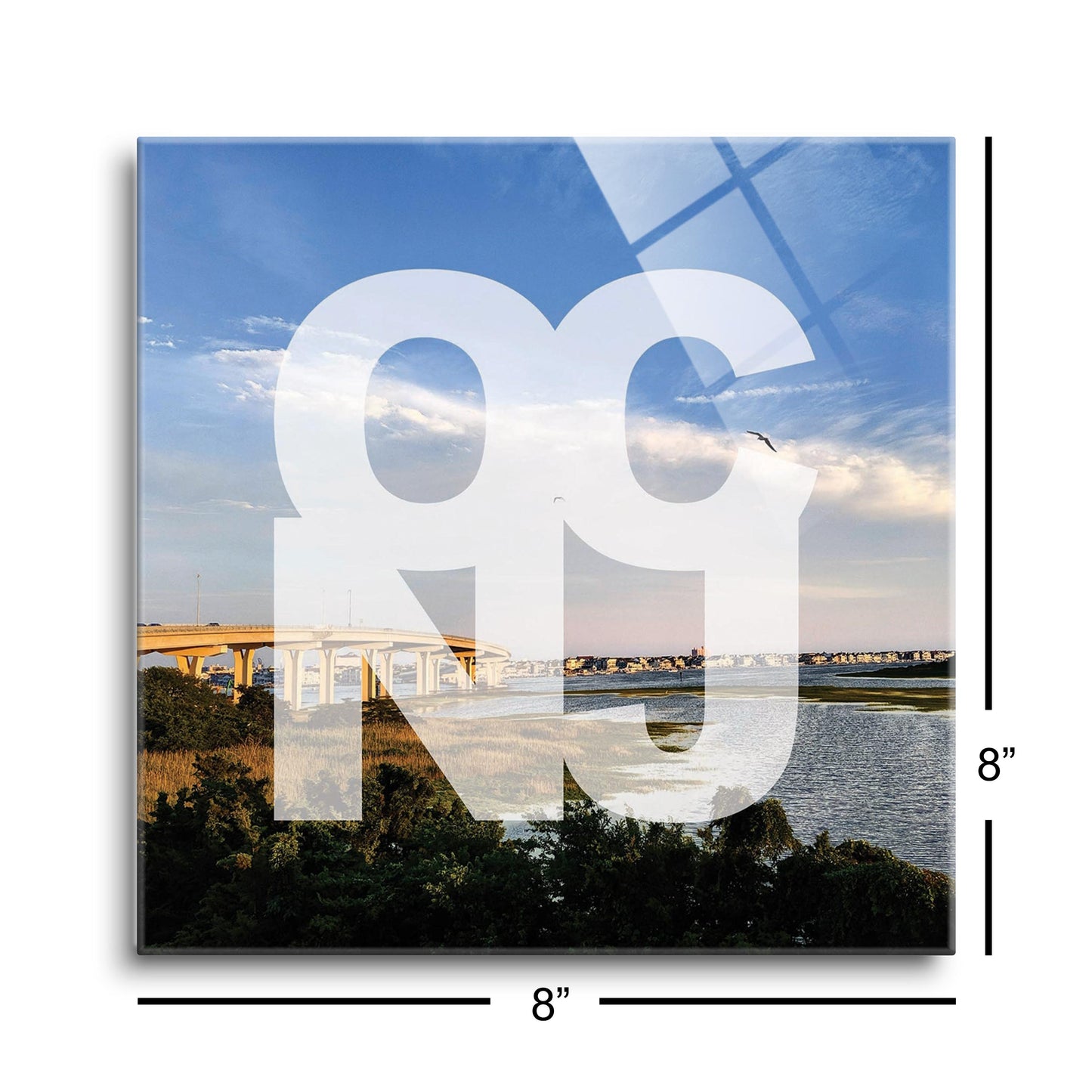 OCNJ Photo With Text | Hi-Def Glass Art | Eaches | Min 2