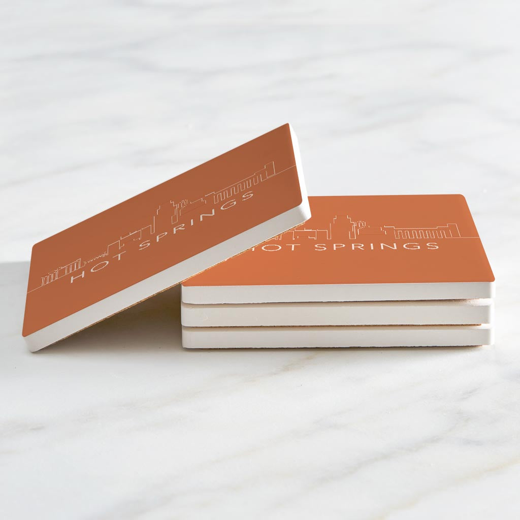 Modern Minimalist Arkansas Hot Springs | Absorbent Coasters | Set of 4 | Min 2