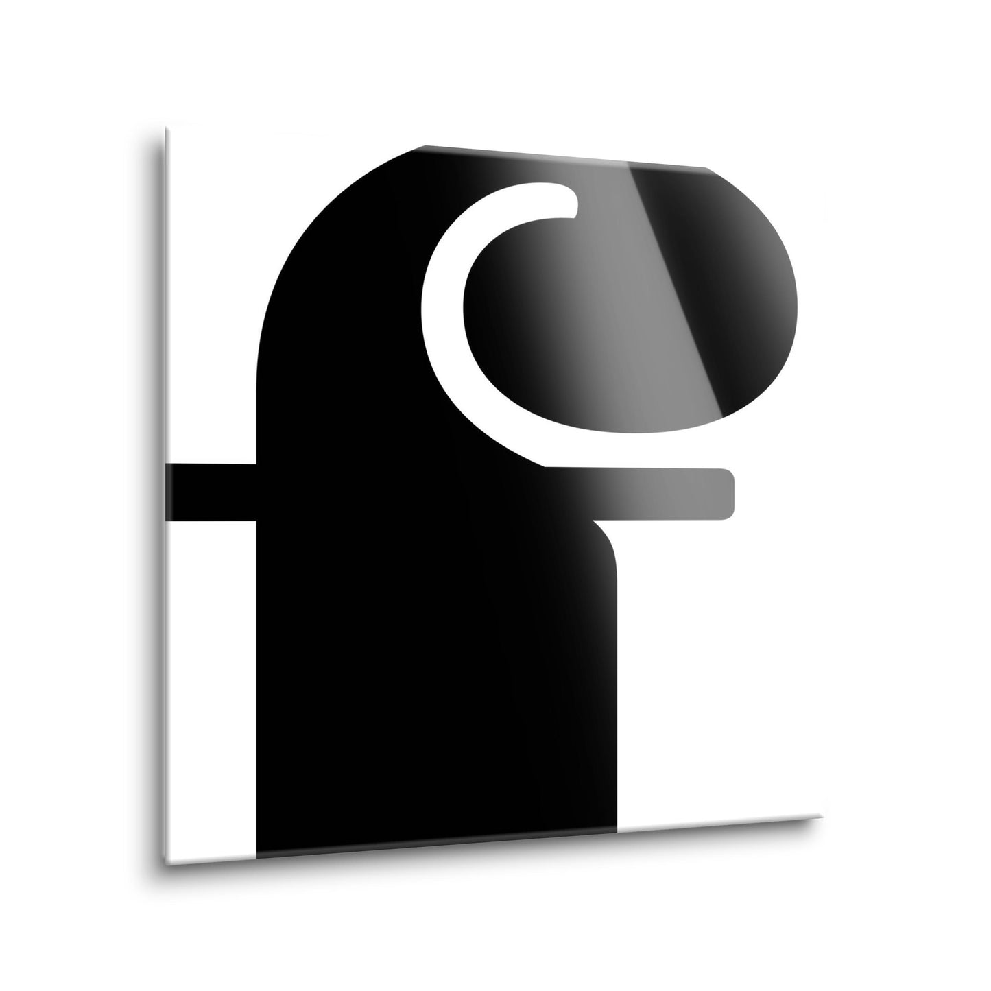 Fun Chunky Monogram F | Hi-Def Glass Art | Eaches | Min 2