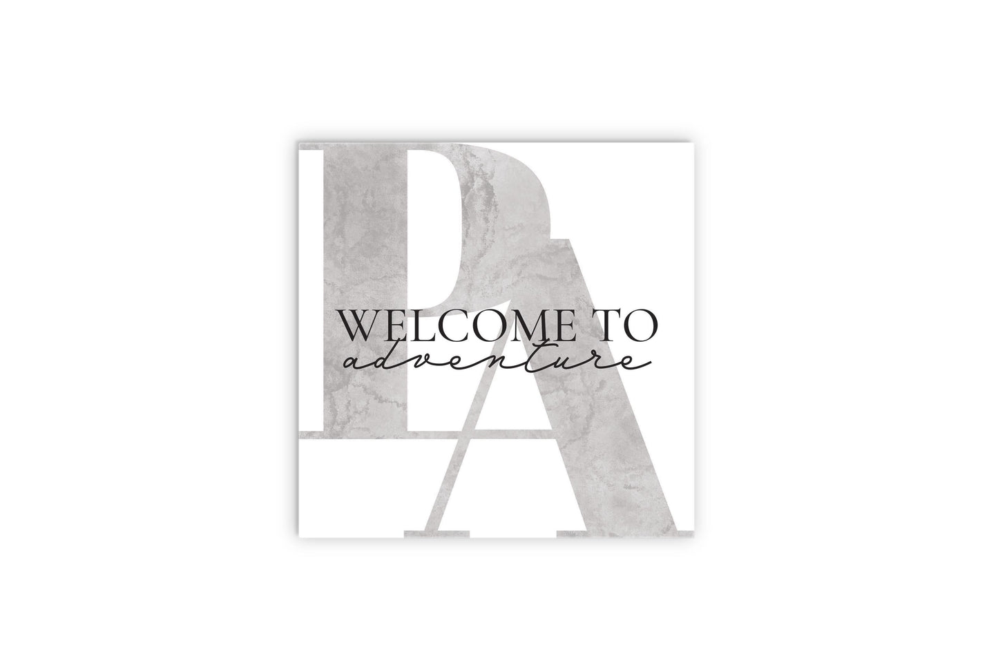 Minimalistic B&W Pennsylvania Adventure Quip | Wood Sign | Eaches | Min 2