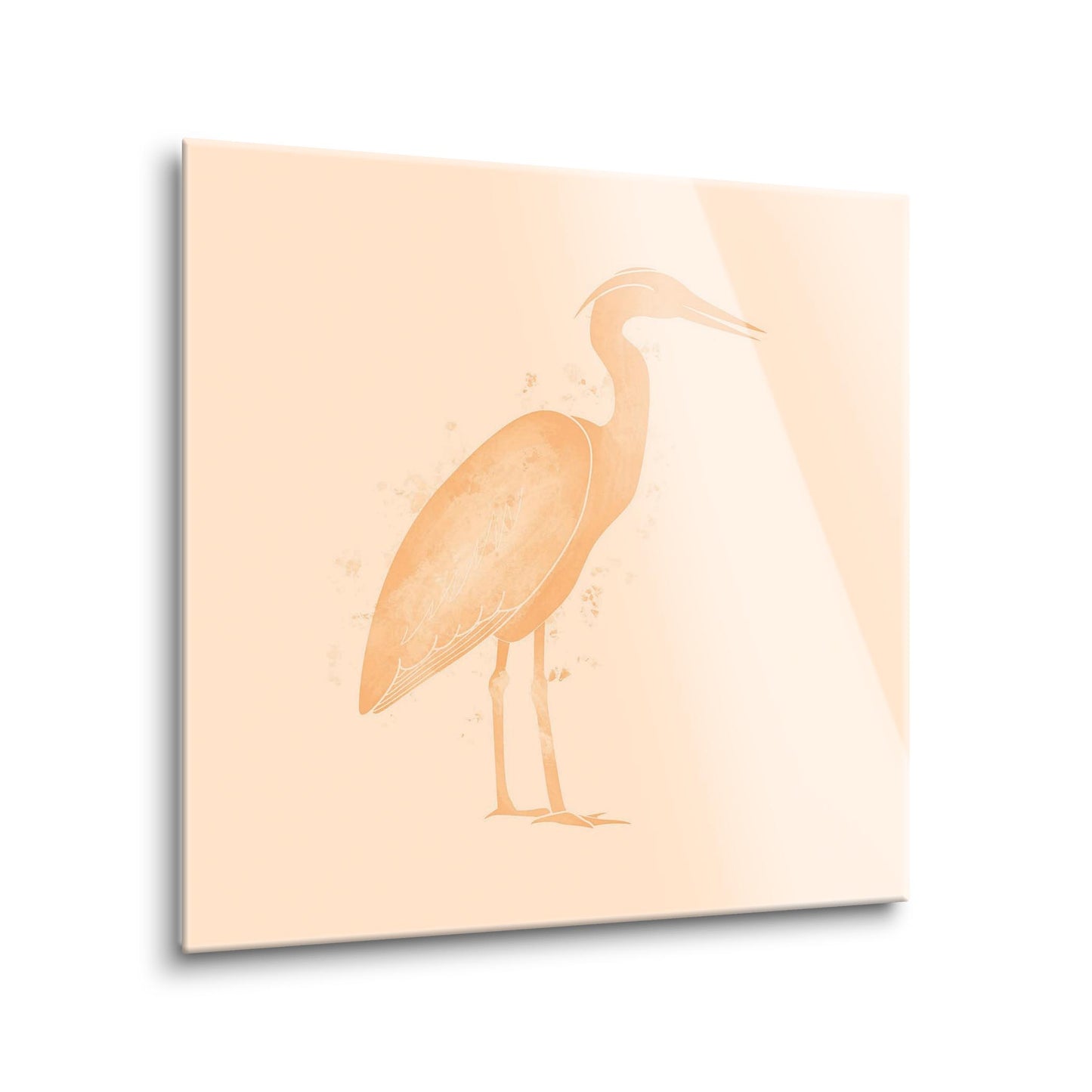 Louisiana Colorful Water Color Heron | Hi-Def Glass Art | Eaches | Min 1