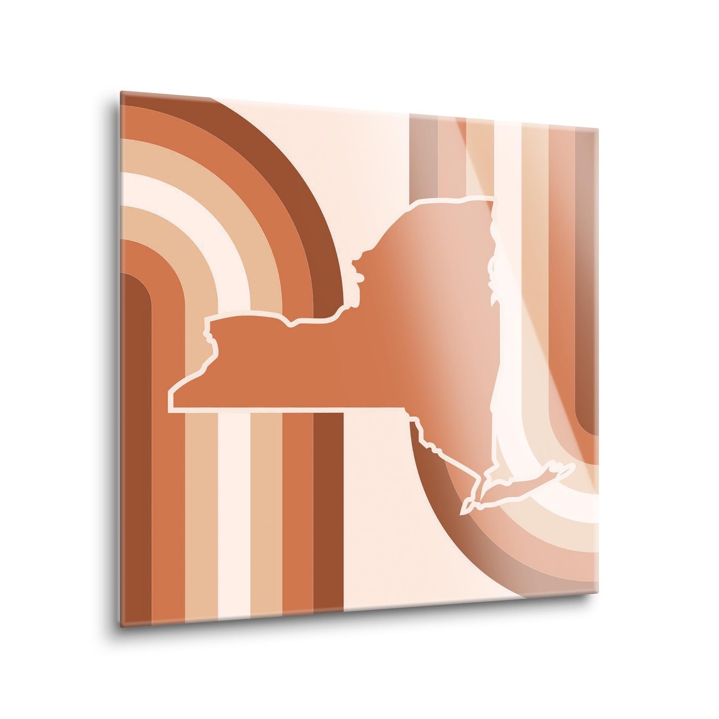 Modern Minimalistic New York Retro Thick Line | Hi-Def Glass Art | Eaches | Min 1