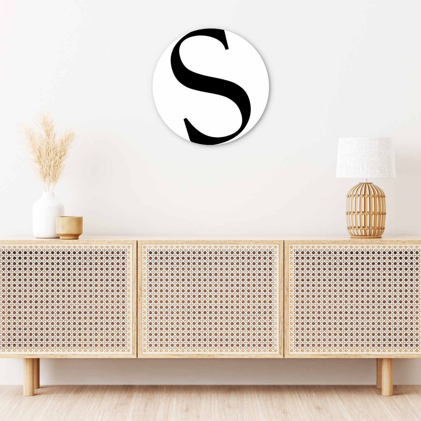 Minimalist Monogram S | Wood Sign | Eaches | Min 1