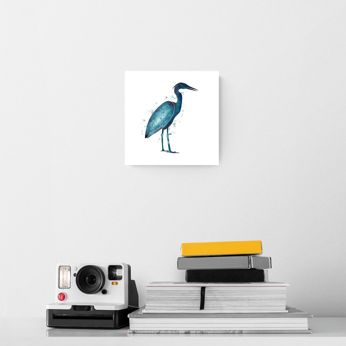 New England Water Color Heron | Hi-Def Glass Art | Eaches | Min 2